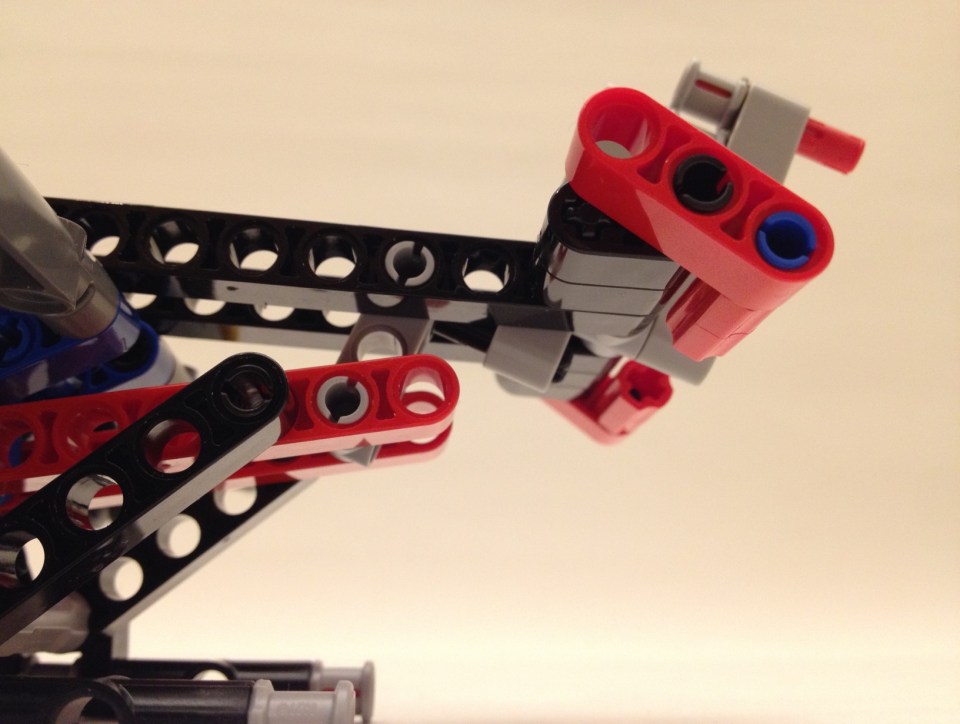 Lego floatplane, tail section seen from below